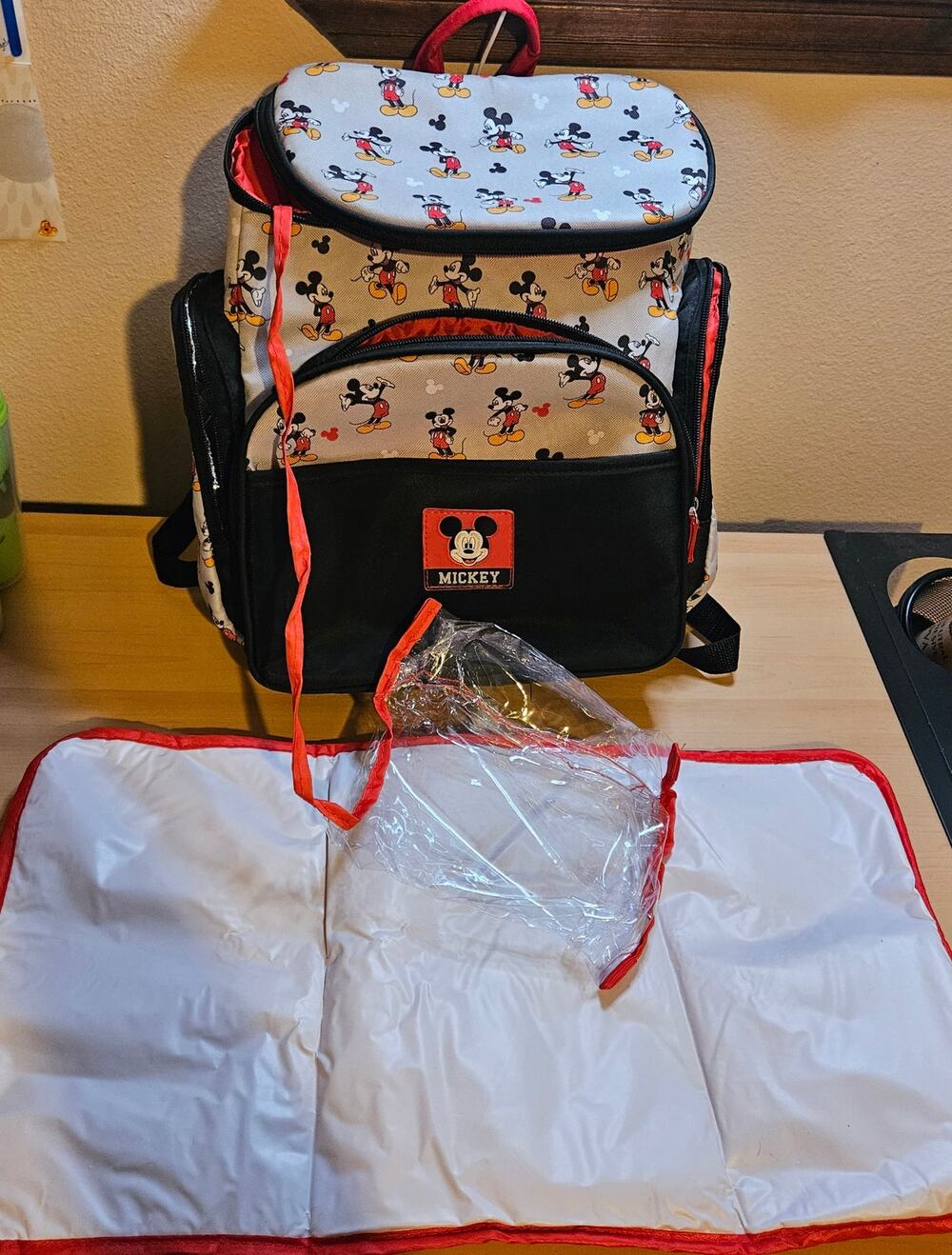 Disney Mickey Mouse Diaper Bag Backpack with Stroller Straps